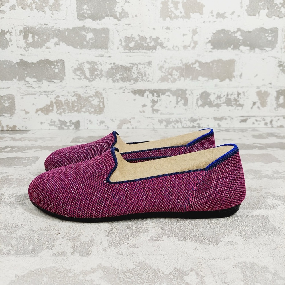 NEW Rothy’s THE FLAT Purple Knit SlipOn Loafers Flats Youth Classic Comfort C280